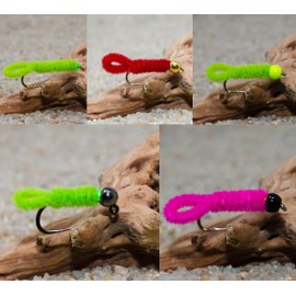 12 Green Weenie Jig Fly, Bead Head Pink Weenie, Red Weenie - Euro Nymph, Caddis Nymph Fly Fishing Flies for Trout Bass Fishing