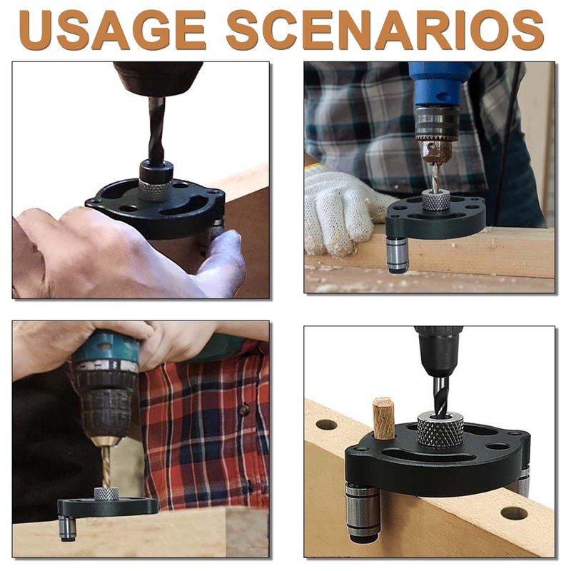 Rierousy Woodworking Drill Hole Locator 3/4/5/6/7/8/9/1010 mm Drill Bushing Set