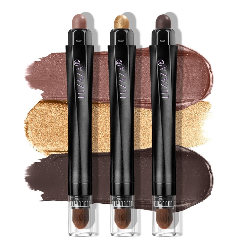 Set De 3 Sombras De Ojos En Barra En Marrón