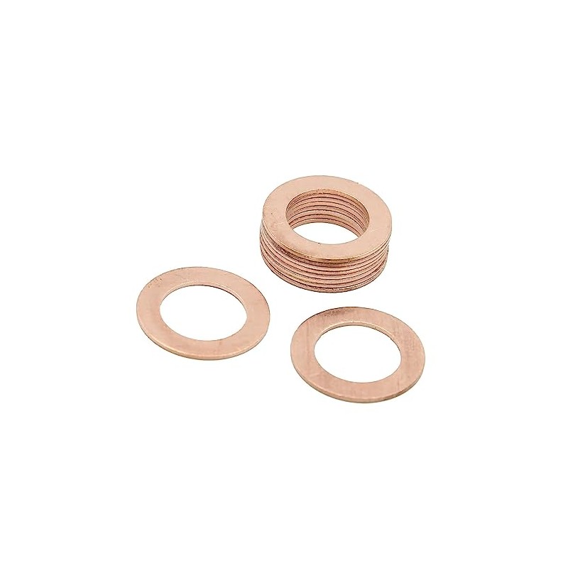 10pcs Copper Crush Washers Car Flat Sealing Plate Gaskets Rings