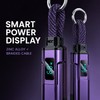 2-Pack 4-in-1 65W Keychain Charging Cables with Digital Power Display