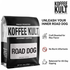 Koffee Kult Road Dog Dark Roast Coffee (ground coffee,12oz)