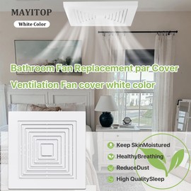 MAYITOP Bathroom Vent Cover BP46 BP90 With Springs Replacement Bathroom Ceiling Fan Grille Cover For Bro-an Nut-one Exhaust Fan Square Ceiling Or Wall-Mount Replaces 663 670 675 688 689 671