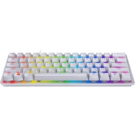 Razer Razer Huntsman Mini 60 Percent Wired Optical Clicky Switch Gaming Keyboard with Chroma RGB Backlighting, PBT Keycaps, Mechanical Keyboards for PC Gaming Computer, Mercury White (Renewed)