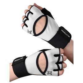 KUTOOK Rowing Gloves Fitness Calisthenics Gloves Strength Training Bodybuilding with Wrist Protection Training Gloves Men Women Shock Absorbing with Palm Pad for Crossfit White 2XL