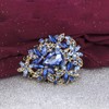 YOQUCOL Broche vintage de cristal austriaco con forma de hoja