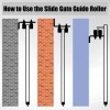 MorningRo 4 Pack Slide Gate Guide Roller Adjustable Dual Nylon