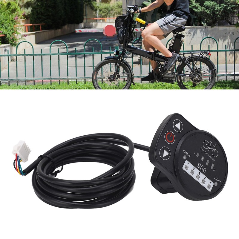 36V 48V Electric Bike LED Meter Speed Battery Power Headlight
