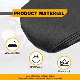 SYudwen Car Armrest Storage Box Lids Car Center Console Armrest Cover Protector Compatible with Civic 2022 2023 2024 2025 with CVT (Pure Black)