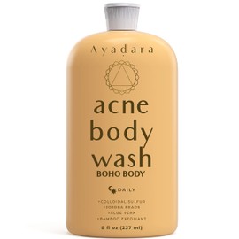 AYADARA Boho Body Acne Body Wash, 8oz, Back Acne Treatment Body Wash, Acne Body Wash With Hydrating Aloe Vera, Body Acne Wash that Hydrates Skin, Body Wash for Sensitive Skin Men and Women, 50+ Uses