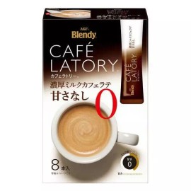 AGF Blendy Japanese Café Latory Latte Unsweetened Instant Coffee 濃厚ミルクカフェラテ 甘さなし
