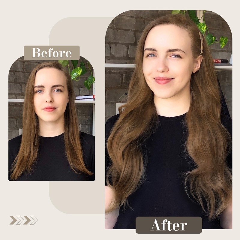 S-noilite Tape in Hair Extensions Human Hair,16 inch Upgraded Double