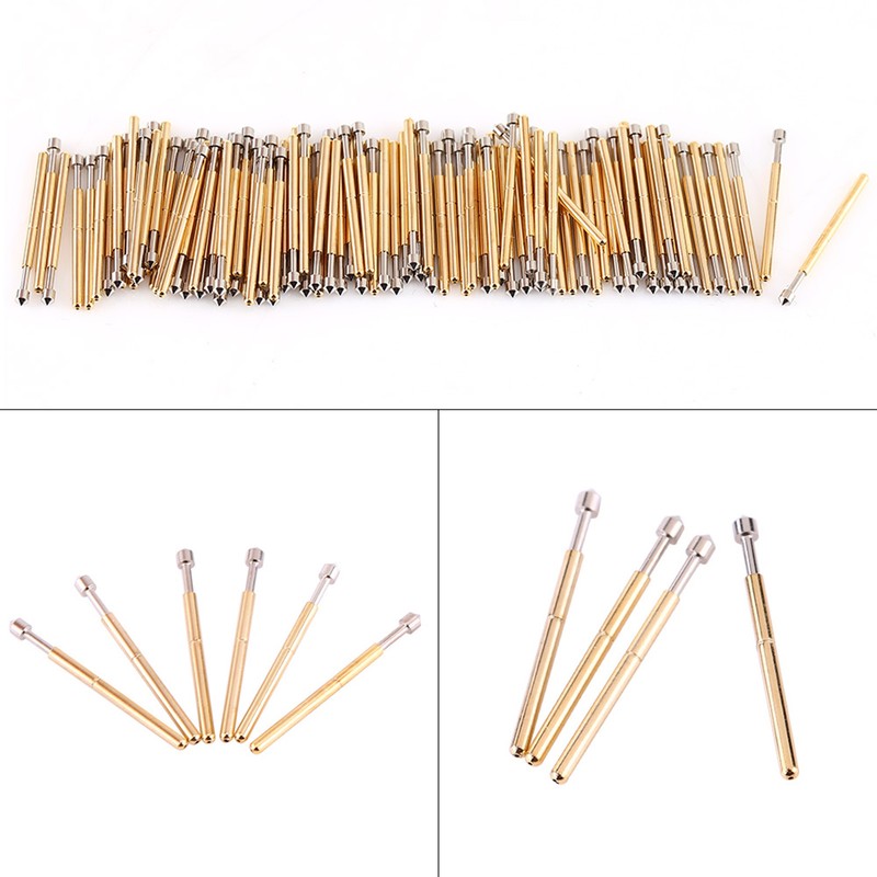 100 Pieces P75-E2 Cone Head Dia 1.02mm Spring Test Probe