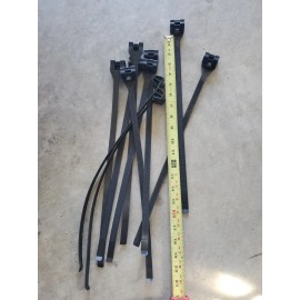 Crimp Supply Double Loop , 50 lb. UV Black Cable Ties - 10 Pack