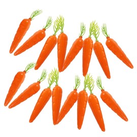Pokinge 60pcs Artificial Carrots Mini Plastic Kitchen Decoration, Artificial Vegetables Carrots for Christmas Berry Wedding Party Supplies
