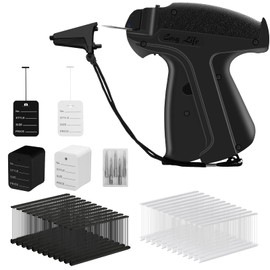 Tagging Gun for Clothing, 2206 Pcs Price Tagging Gun Kit with 6 Steel Needles, 2000 pcs 2" Black and White Barbs Fasteners & 200 Labels, Clothing Tag Gun for Clothes Retail Garage Yard Sale