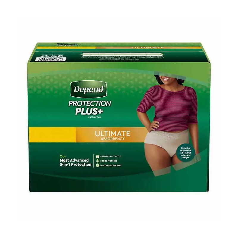 Depend Protection Plus Ultimate Underwear for Women Medium 88 Count