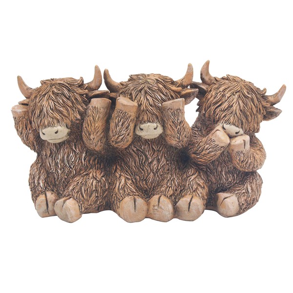 Lesser & Pavey Highland Cow Trio By Happy Highland Cow