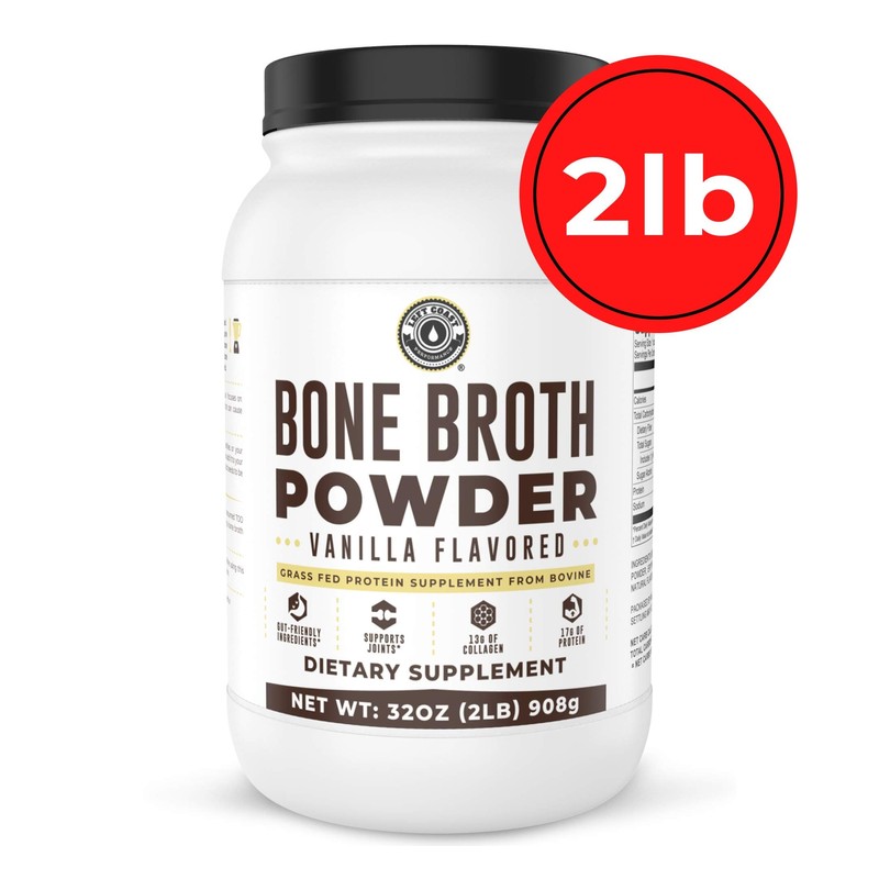 32oz Vanilla Bone Broth Protein Powder From Grass Fed Beef