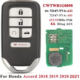 Unbranded for Honda Accord - 2018 19 20 2021 2022 Smart Key Keyless Remote Fob CWTWB1G0090