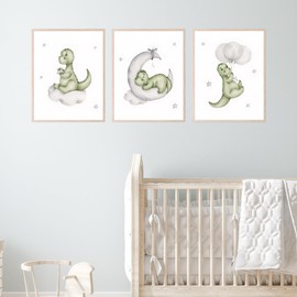 BigWig Prints Boho Baby Room Decor - Nursery Wall Decor, Nursery Wall Art, Baby Girl Room Decor, Boho Nursery Decor, Woodland Nursery Decor, Boho Botanical Nursery Decor - Unframed Set of 6 (8x10)