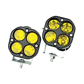 HTharros Car/Motorcycle LED Work Light, 12V/24V, 40W Light, Fog Lamp, Work Light, Corner Offroad, Universal Auxiliary Light, Waterproof, Yellow, 2 Pieces