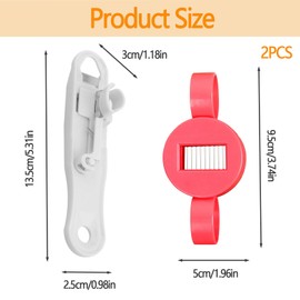 2Pcs Runner Bean Slicer, Runner Bean Slicer and Stringer UK, Cabbage Shredder Sharp and Efficient Kitchen Slicing Tool, Benriner Mandoline for Stringing Cutter Fast Bean Cutting