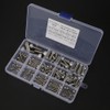 304 Stainless Steel Silver Screw,135Pcs M2.5 M3 M4 M5 M6