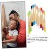 Ipetboom 10Pcs Soft Bristle Bamboo Toothbrushes for Bamboo Handle Gentle