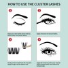 FADVAN Cluster Eyelash Extensions 280 Pieces Curl D Eyelashes Individual