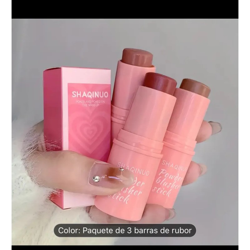 Rubor Barra Shaqinuo Set 3 Piezas Cremoso Mate Resistente Al