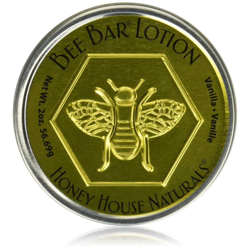 Honey House Naturals Bee Bar, Vanilla, Large, 2 Ounce