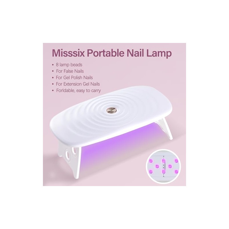 Misssix Kit de puntas de uñas de gel cuadradas extra