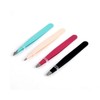LuminaD Precision Tweezers for Eyelashes, Eyebrows, and Facial Hair Select/Tweezers (Pink Chisel Tip) 2ea