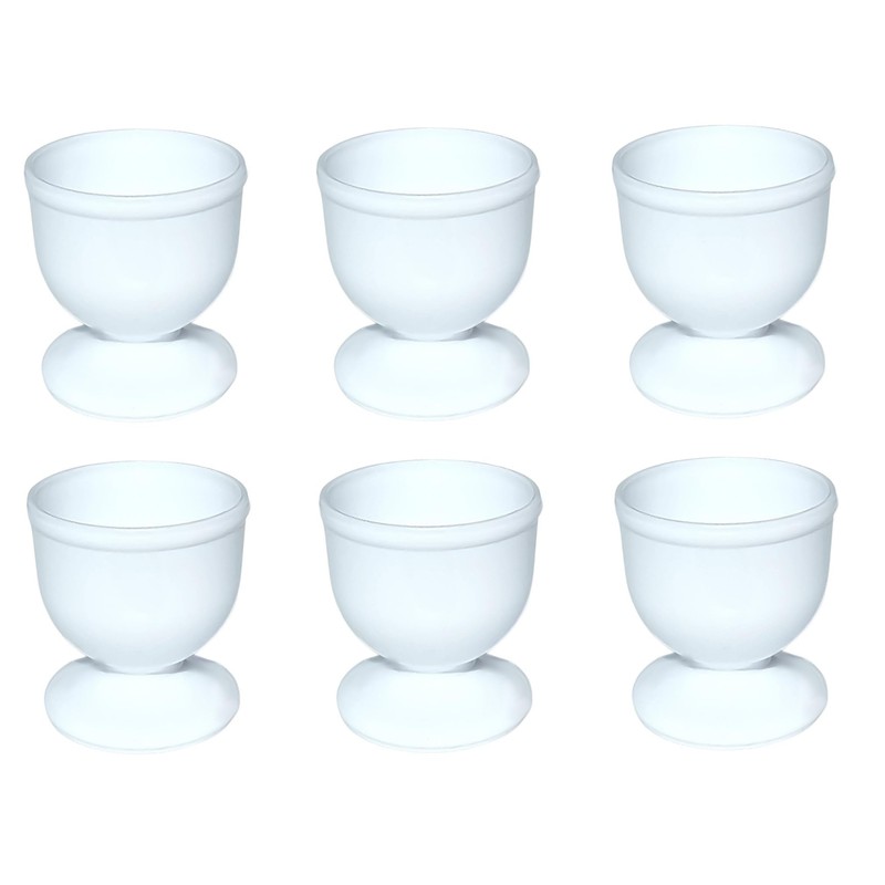 Provance Set of 6 White Plastic Round Egg Cups