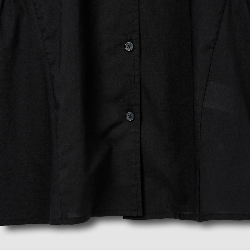 JAJU [JAJU] Women's Light Cotton 7-Quarter Sleeve Shirt_Black