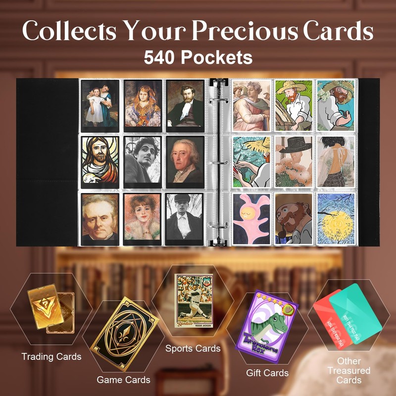 WOT I Deluxe Trading Card Binder, 540 Pockets Collectible Card