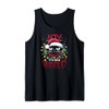 Funny Christmas Black Cat Joy to The World Tank Top
