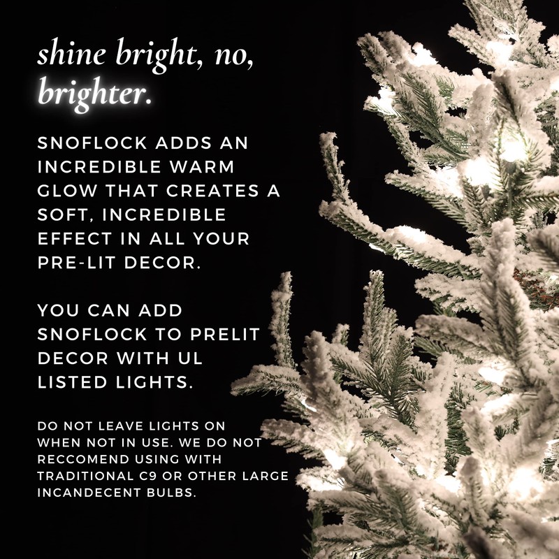 SnoFlock The Original Premium Self-Adhesive Snow Flock Powder with ShimmerSpec