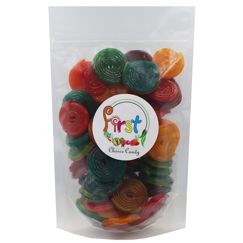 FirstChoiceCandy Licorice Wheels Gummy Candy (Two Faced Rainbow, 2 Pound)