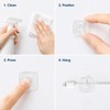 100Pcs Clear Mini Light Clips 120Pcs Adhesive Strips Wire Hooks