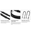 WKYBF 2 Pack Bungee Dock Line Mooring Rope for Boat