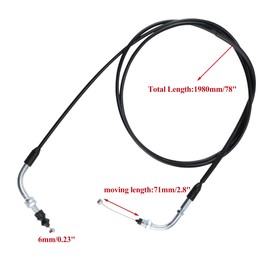 JOYYANGFANG 78" Throttle Cable Gas Cable for GY6 50cc 150cc QMB139 Chinese Roketa Jonway Taotao NST VIP Future Champion Lacer Peace Wildfire Bws Scooter Moped Parts