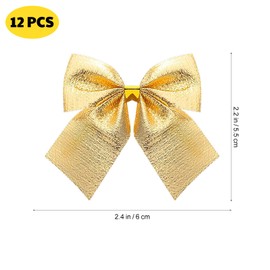 EXCEART Set of 12 Christmas Tree Bow Mini Christmas Mini Bows Christmas Decoration Christmas Velvet Bows Mini Christmas Tree Bow Christmas Bows for Tree Tie Pack Miss