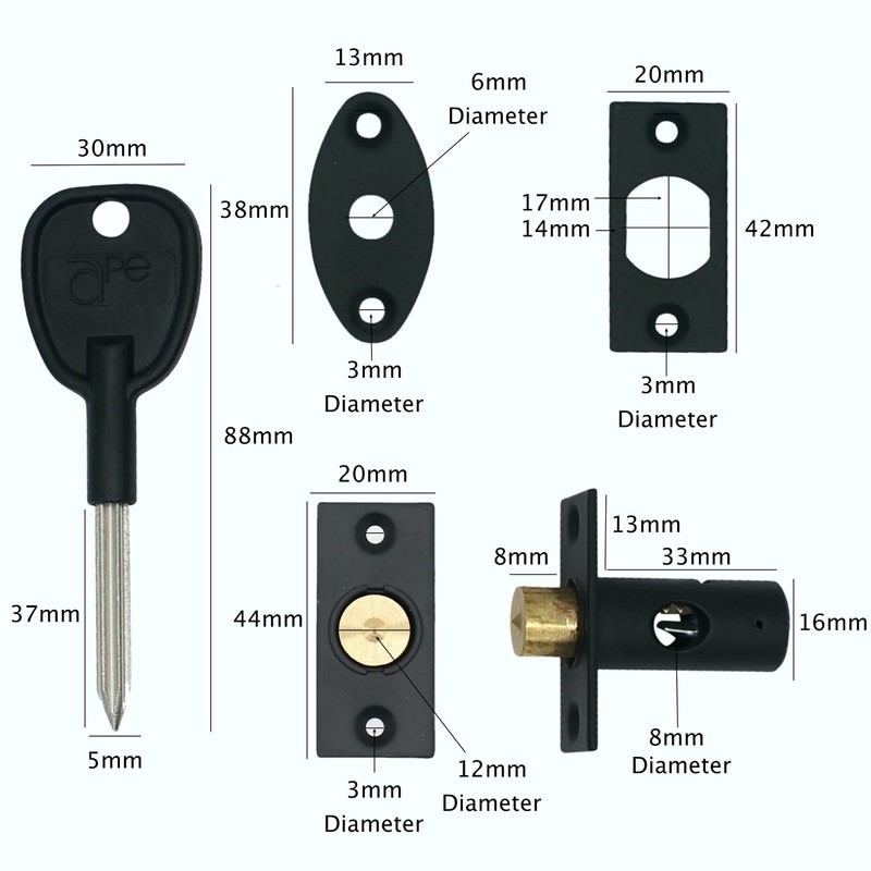 Window Security Mortice Rack Bolts | Pack of 2 Bolts