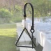 Wrought Iron 9'' Triangle Dinner Bell with Hanger & Call