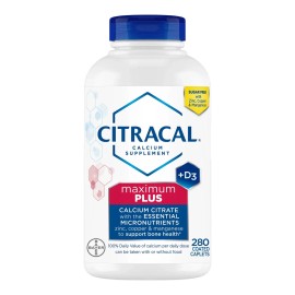 Citracal Calcium Citrate Maximum Plus Caplets Plus D3 (280 Count)