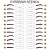 FOCALLURE Eyebrow Stamp and Eyebrow Stencil Kit, 24 Reusable Brow