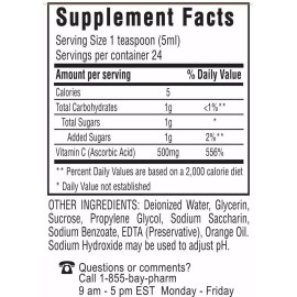 BProtected 3 Pack Liquid Vitamin C 500mg/5ml Dietary Supplement 4oz.
