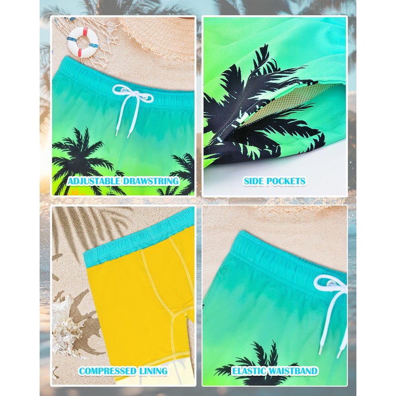 Resiprolty Boys Swim Trunks Size 14-16 with Compression Liner Boy